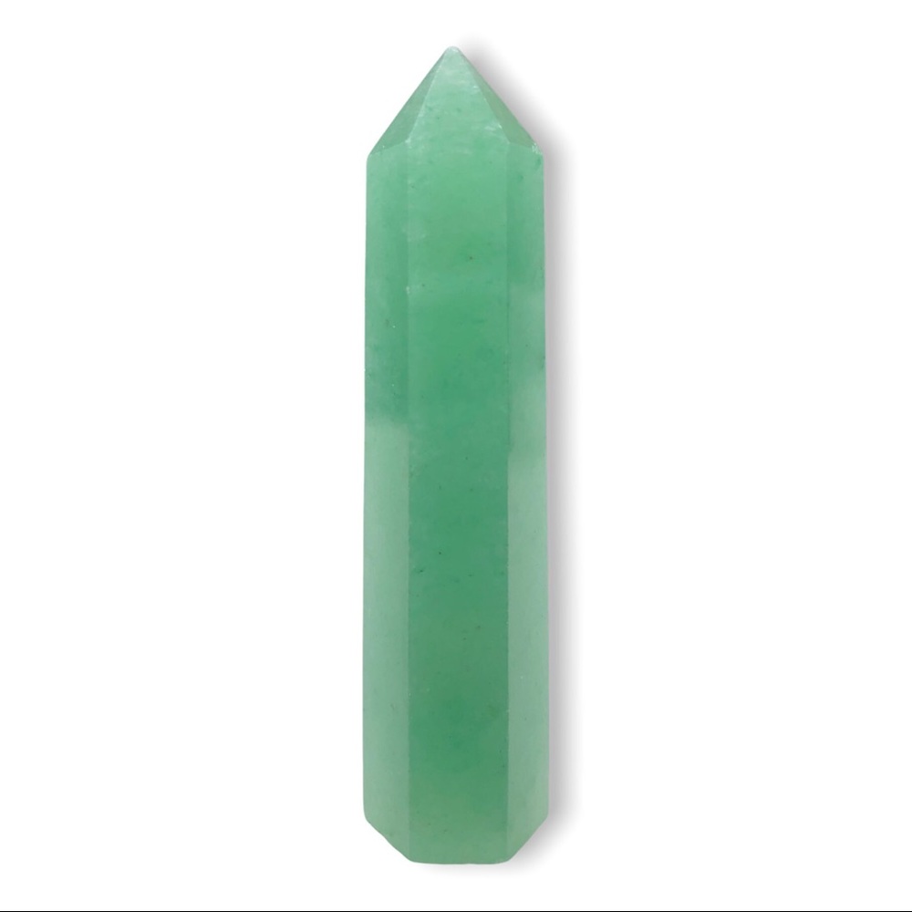 Green Aventurine Stone Healing Crystal Pyramid Tower Wand Point Obelisk Rock